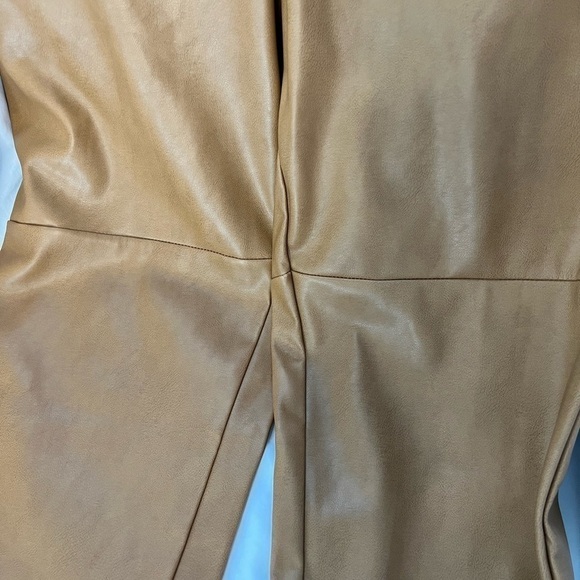 SONOMA Denise Bidot faux leather straight leg pants in tobacco size 2X - Picture 4 of 8